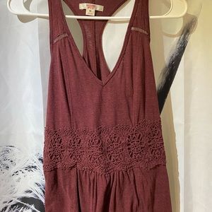 Maroon razor back tank